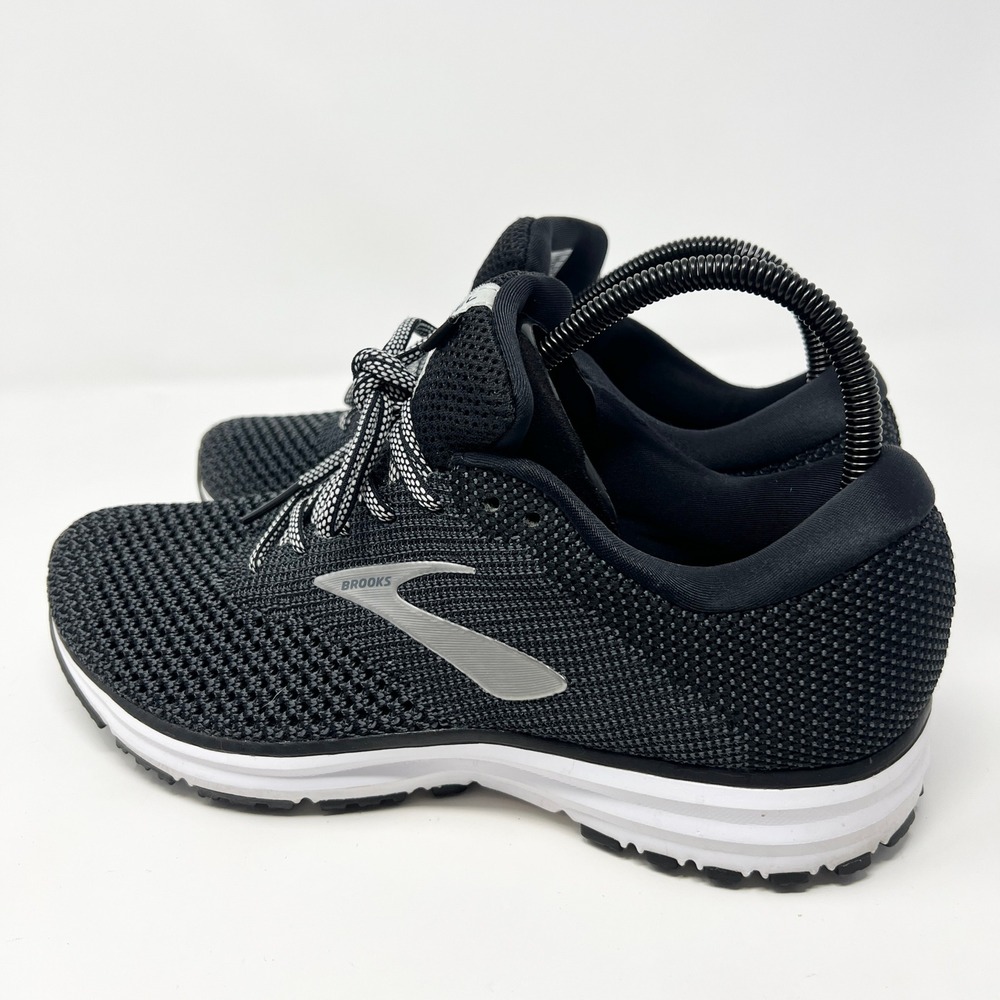 Brooks Revel 2 Womens Running Shoes Size 9.5 Black White Grey Knit 1202811B012 - Picture 8 of 11
